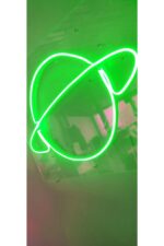 Satürn Neon Şekiller Işaret Neon Led Dekoratif Duvar Aydınlatması Neon Duvar Yazısı - Görsel 2