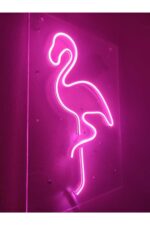 Flamingo Neon Şekiller Işaret Neon Led Dekoratif Duvar Aydınlatması Neon Duvar Yazısı - Görsel 2