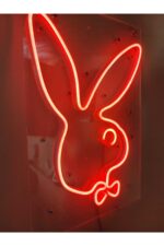Playboy Tavşan Neon Şekiller Işaret Neon Led Dekoratif Duvar Aydınlatması Neon Duvar Yazısı - Görsel 2