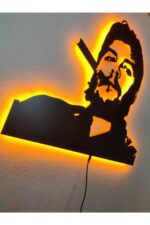 Che Guevara Led Işıklı Ahşap Tablo - Görsel 4