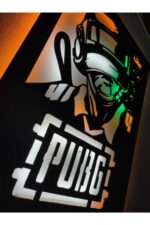 Pubg Gamer Led Işıklı Ahşap Dekoratif Duvar Tablosu - Görsel 4