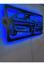 Mustang Led Işıklı Ahşap Dekoratif Tablo - Görsel 3