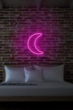 Ay Dekoratif Neon Led Aydınlatma Pembe - Görsel 3