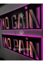 No Pain No Gain Led Işıklı Tablo - Görsel 4