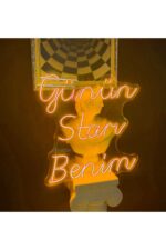 Günün Starı Benim Neon Yazı Kafe Güzellik Merkezi Kuaför Neon Tabela(50x50cm) - Görsel 3