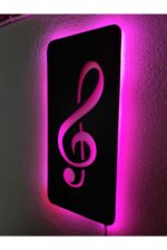 Pembe Sol Anahtar Led Işıklı Tablo - Görsel 3