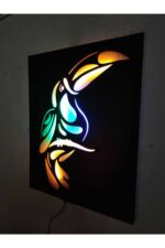 Papağan Led Işıklı Tablo - Görsel 3