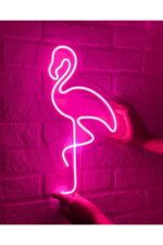 Neon Led Aydınlatma Flamıngo Gece Lambası Parti Süsü Işıklı Duvar Dekor - Görsel 3
