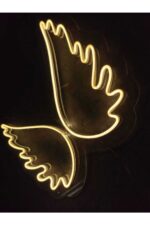 Melek Kanadı Neon Tabela Neon Yazı Dekoratif Aydınlatma - Görsel 3