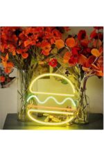 Hamburger Neon Tabela Neon Yazı Dekoratif Aydınlatma - Görsel 3