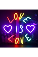 Love Is Love Neon Tabela Neon Yazı Dekoratif Aydınlatma - Görsel 3