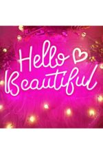 Hello Beatiful Neon Tabela Neon Yazı Dekoratif Aydınlatma - Görsel 3