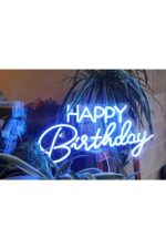 Happy Birthday-doğum Günü-parti-organizasyon Neon Tabela Neon Yazı Dekoratif Aydınlatma - Görsel 3