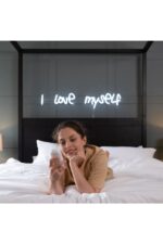 I Love Myself Neon Tabela Neon Yazı Dekoratif Aydınlatma Ve Gece Lambası - Görsel 3