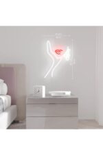 Kadın Women Küpe Neon Tabela Neon Yazı Dekoratif Aydınlatma Ve Gece Lambası - Görsel 3