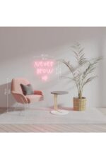 Never Grow Up Neon Tabela Neon Yazı Dekoratif Aydınlatma Ve Gece Lambası - Görsel 3
