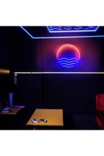 Gün Batımı Sunset Neon Tabela Neon Yazı Dekoratif Aydınlatma Ve Gece Lambası - Görsel 3