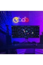 Pacman Neon Tabela Neon Yazı Dekoratif Aydınlatma Ve Gece Lambası - Görsel 3