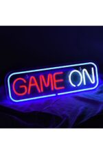 Game On Gamer Neon Tabela Neon Yazı Dekoratif Aydınlatma Ve Gece Lambası - Görsel 3
