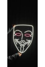 V For Vendetta Anymouos Neon Led Tabela - Görsel 3