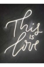 This Is Love Neon Tabela Neon Duvar Dekorasyonu Dekoratif Aydınlatma - Görsel 3