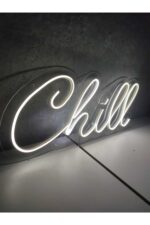 Chill Neon Tabela Chill Neon Yazı Dekoratif Duvar Dekorasyonu - Görsel 3