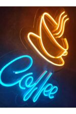 Coffee Neon Tabela Kahve Neon Yazı Dekoratif Duvar Aydınlatması - Görsel 3
