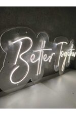 Better Together Neon Led Duvar Aydınlatması Söz Nişan Düğün Arka Plan Süsü - Görsel 3
