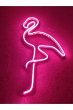 Flamingo Neon Tabela Neon Led Dekoratif Duvar Aydınlatması Neon Duvar Dekorasyonu - Görsel 3