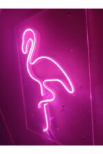 Flamingo Neon Şekiller Işaret Neon Led Dekoratif Duvar Aydınlatması Neon Duvar Yazısı - Görsel 3