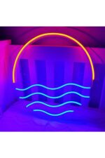 Gün Batımı Sunset Neon Tabela Neon Yazı Dekoratif Aydınlatma Ve Gece Lambası - Görsel 4
