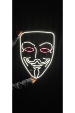 V For Vendetta Anymouos Neon Led Tabela - Görsel 4