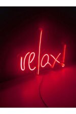 Relax Neon Led Tabela Dekoratif Aydınlatma - Görsel 4