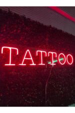 Tattoo-dövme Neon Led Tabela Dekoratif Aydınlatma(80x25cm) - Görsel 4