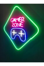 Gamer Zone Neon Tabela Neon Led Dekoratif Duvar Aydınlatması Neon Duvar Dekorasyonu - Görsel 4
