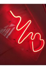 Kalp Ritim Neon Şekiller Işaret Neon Led Dekoratif Duvar Aydınlatması Neon Duvar Yazısı - Görsel 4