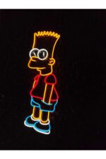Simpson Bart Çizgi Film Neon Led Tabela Duvar Dekoru(70x35cm) - Görsel 4
