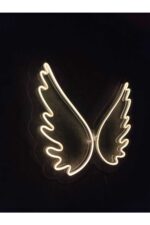 Melek Kanadı Neon Tabela Neon Yazı Dekoratif Aydınlatma - Görsel 4