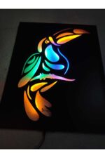 Papağan Led Işıklı Tablo - Görsel 4