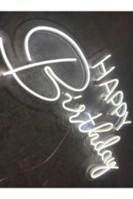 Happy Birthday -doğum Günü Parti Kutlama Neon Tabela Neon Yazı Dekoratif Aydınlatma - Görsel 5