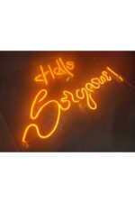 Hello Gorgeous Neon Şekiller Işaret Neon Led Dekoratif Duvar Aydınlatması Neon Duvar Yazısı - Görsel 5