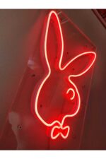 Playboy Tavşan Neon Şekiller Işaret Neon Led Dekoratif Duvar Aydınlatması Neon Duvar Yazısı - Görsel 5