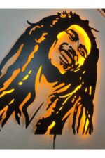 Bob Marley Led Işıklı Ahşap Dekoratif Tablo - Görsel 5