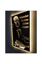 Neşet Ertaş -yalandan Yüzüme Gülen Dünya Led Işıklı Tablo - Görsel 5