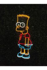 Simpson Bart Çizgi Film Neon Led Tabela Duvar Dekoru(70x35cm) - Görsel 5