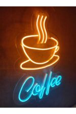 Coffee Neon Tabela Kahve Neon Yazı Dekoratif Duvar Aydınlatması - Görsel 5