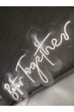 Better Together Neon Led Duvar Aydınlatması Söz Nişan Düğün Arka Plan Süsü - Görsel 5