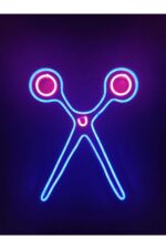 Makas Neon Tabela Berber Neon Led Dekoratif Terzi Duvar Aydınlatması Neon Duvar Dekorasyonu - Görsel 5