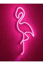 Flamingo Neon Tabela Neon Led Dekoratif Duvar Aydınlatması Neon Duvar Dekorasyonu - Görsel 5