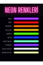 Dumbell Dekoratif Neon Led / Neon Tasarım Gece Aydınlatması - Görsel 7
